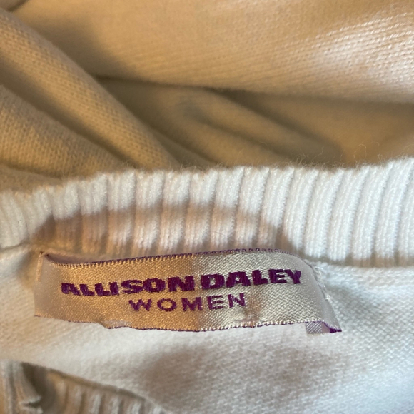 Allison Daley White Sweater Women's Large - Picture 6 of 6